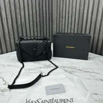 Y_S_L College Medium Quilted Leather Bag